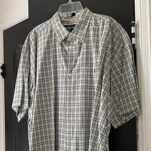 Ralph Lauren Men's Purple and Green Plaid Shirt